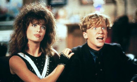 Kelly LeBrock and Anthony Michael Hall in Weird Science